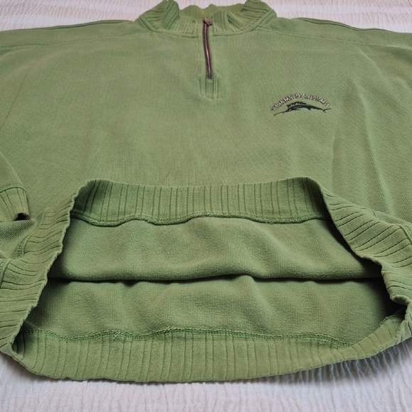 Tommy Bahama Men's Light Green Zip-Up Sweater - Picture 7 of 10